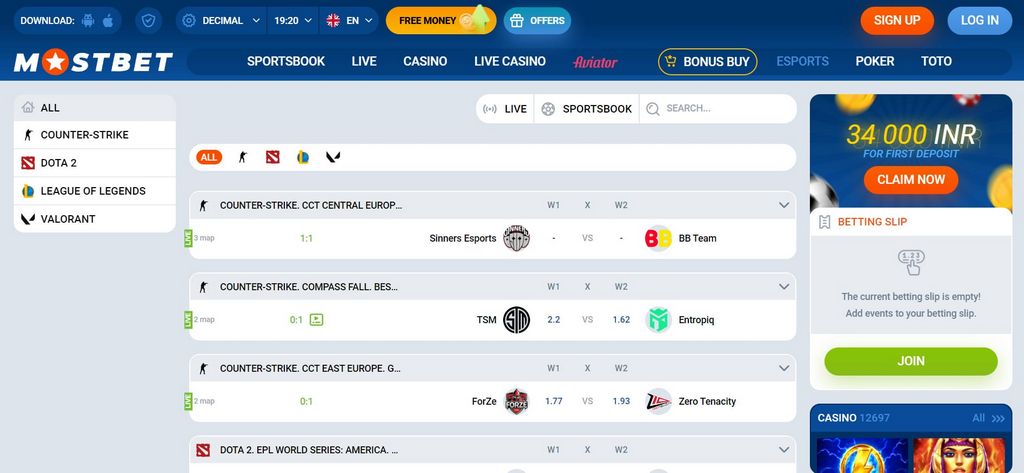 Mostbet CZ – sázení na sportovní aktivity před a během videohry